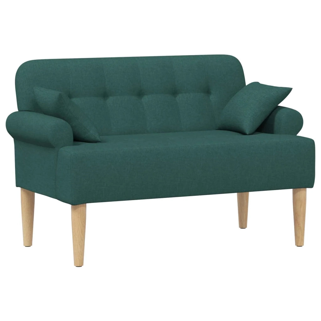 Loveseat con bottoni imbottiti Verde Scuro 120 x 65 x 79 cm 42041814