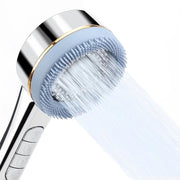 Douchekop a bassa pressione – 4 posizioni, doccia manuale con filtro in PP, massaggio in silicone, economia d'acqua, douchekop multifunzionale per un douching migliore