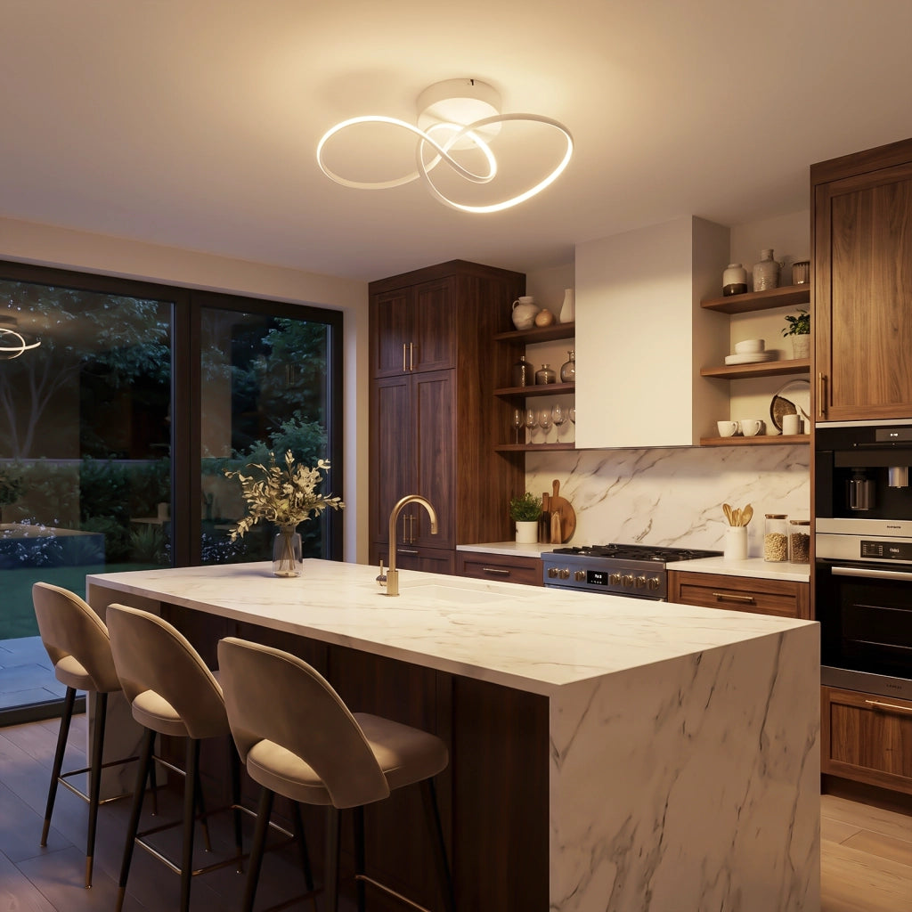 ZMH Lampada da Soffitto LED 24W Dimmabile Bianca per Camera Soggiorno