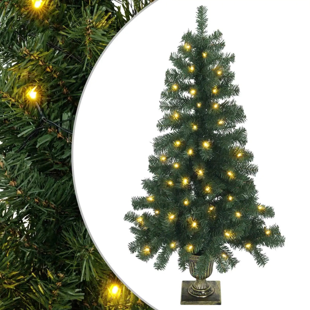 Albero di Natale Mini 120 cm 100 LED Bianco caldo PVC Verde 42056937