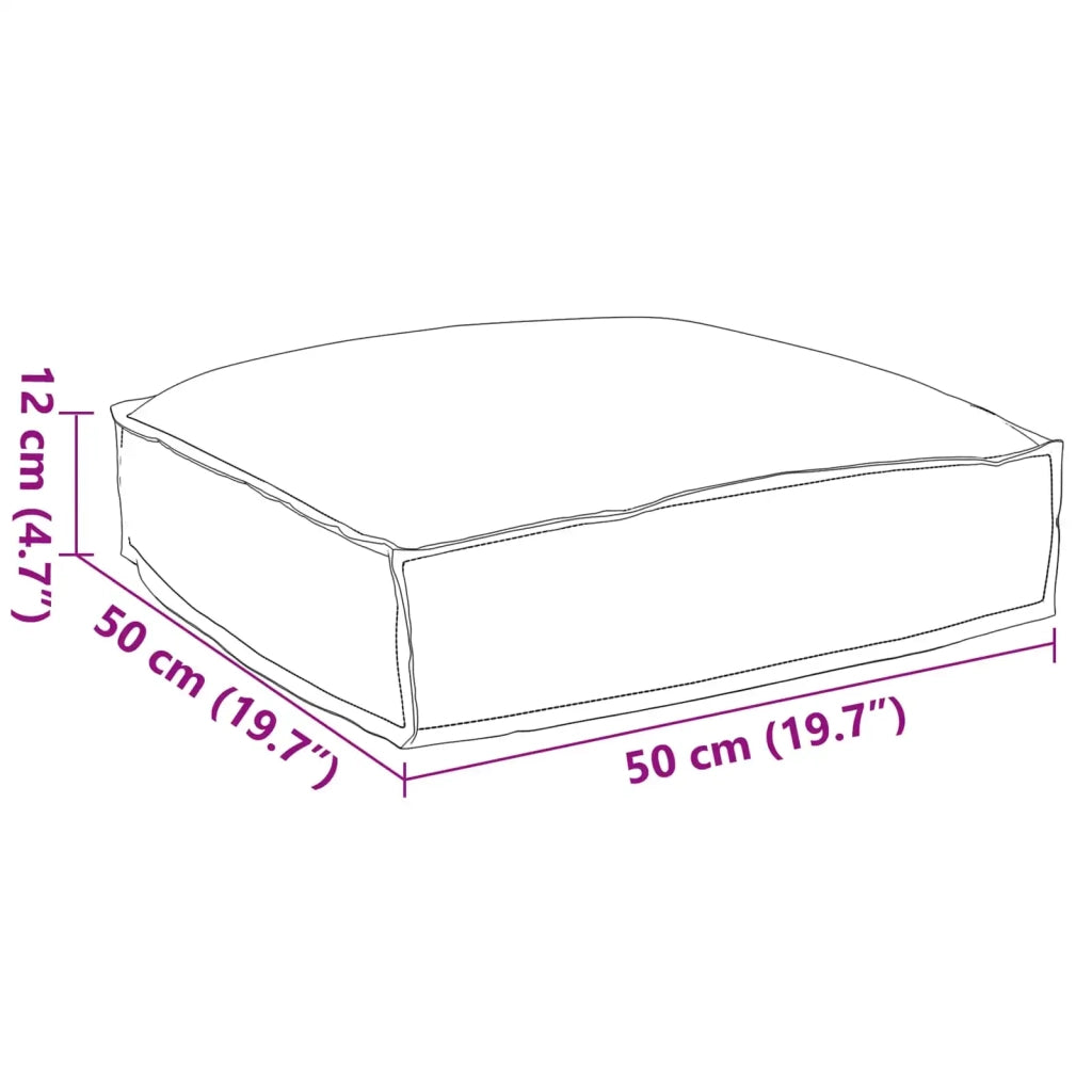 Cuscino Grigio 50 x 50 x 12 cm Tessuto Oxford 42001469