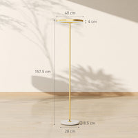 Lampada da Terra Moderna 40x40x157,5 cm Dimmerabile con Interruttore a Pedale in Metallo Oro
