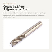 Snodo senza sfondamento 4 canne - Coltello HSS da taglio - 8 mm - 19 x 63 mm - Manico diritto - Finissaggio fine - Frezatura