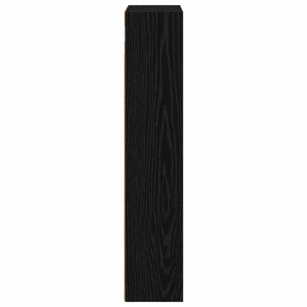 Armadio da bagno a muro Rovere Nero 30 x 14 x 70 cm