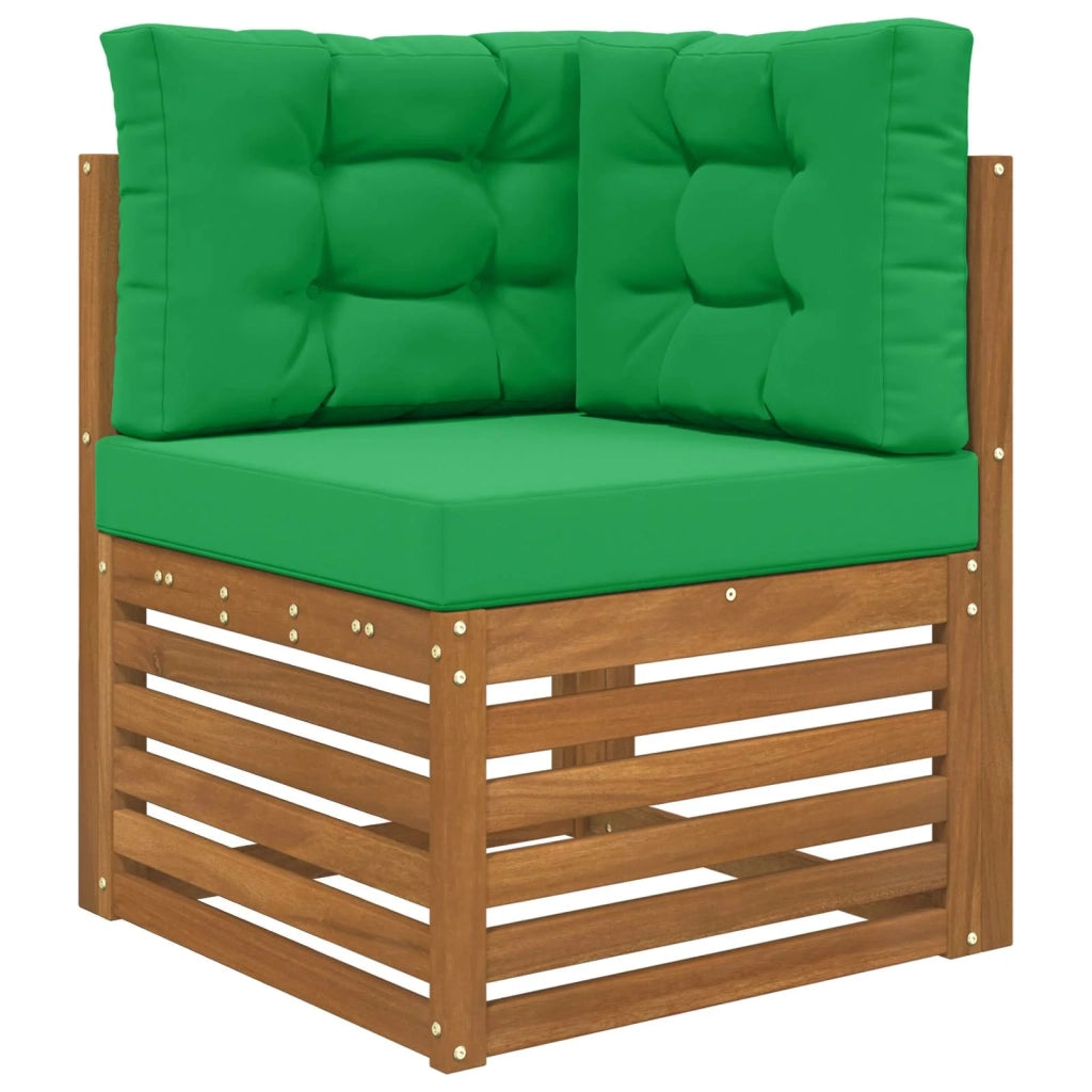 Cuscino per divano da esterno 3 pz | Cuscini per sedie Verde Poliestere