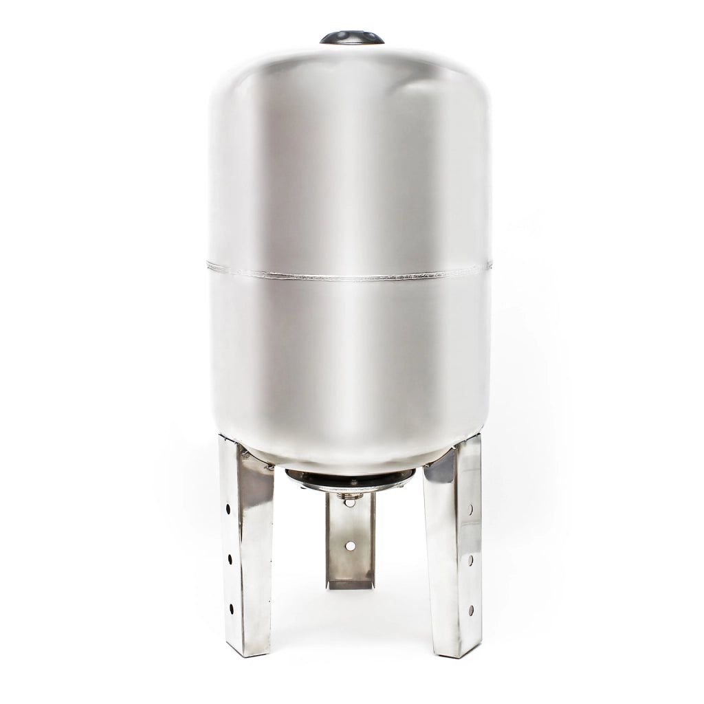 Vaso di espansione 100 l verticale acciaio inox per impianti idrici, sistemi autoclave, membrana EPDM