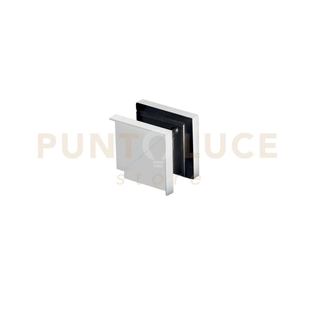 CONNETTORE ANGOLARE VERTICALE BIANCO PER BINARIO DAVINCI A INCASSO 4,7X4,2X4,7CM
