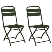 Sedia Pieghevole da Giardino 2 pz | Sedie da Esterno Verde 42 x 52 x 82cm