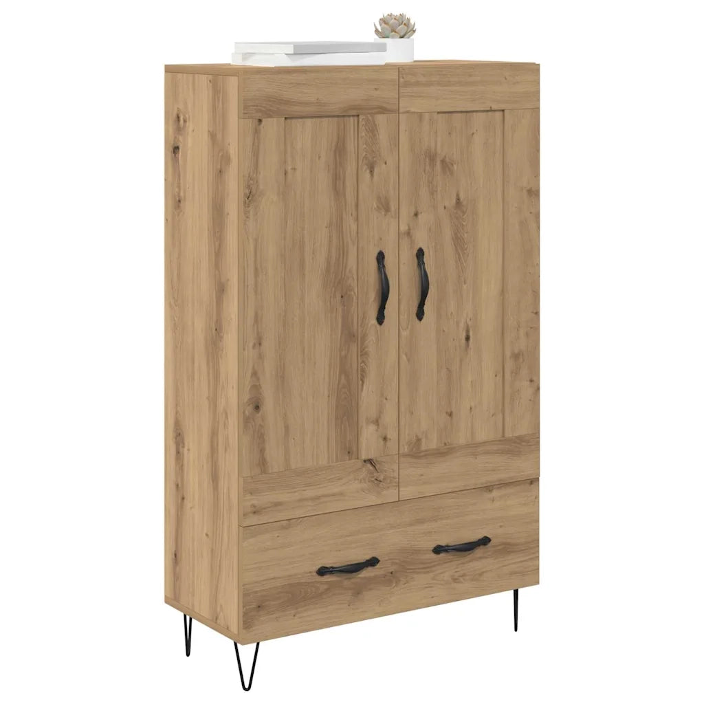 Credenza | Madia | Buffet da pranzo | Armadio da pranzo con cassetto Rovere artigianale 69,5 x 31 x 115 cm