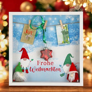 Lista Fotografica 28 cm - Regalo di Natale - Scena Incantata - MDF - Vetro Robusto - Regalo Personale - Lista Regalo
