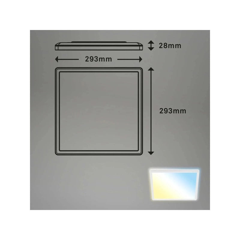 Plafoniera Slim led 29x29 cm 18w 2400lm bianco