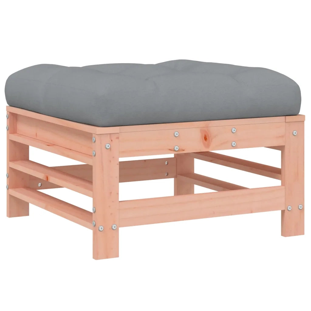 Sedia da giardino-Poggiapiedi da Giardino con Cuscino Legno Massello di Douglas 964790