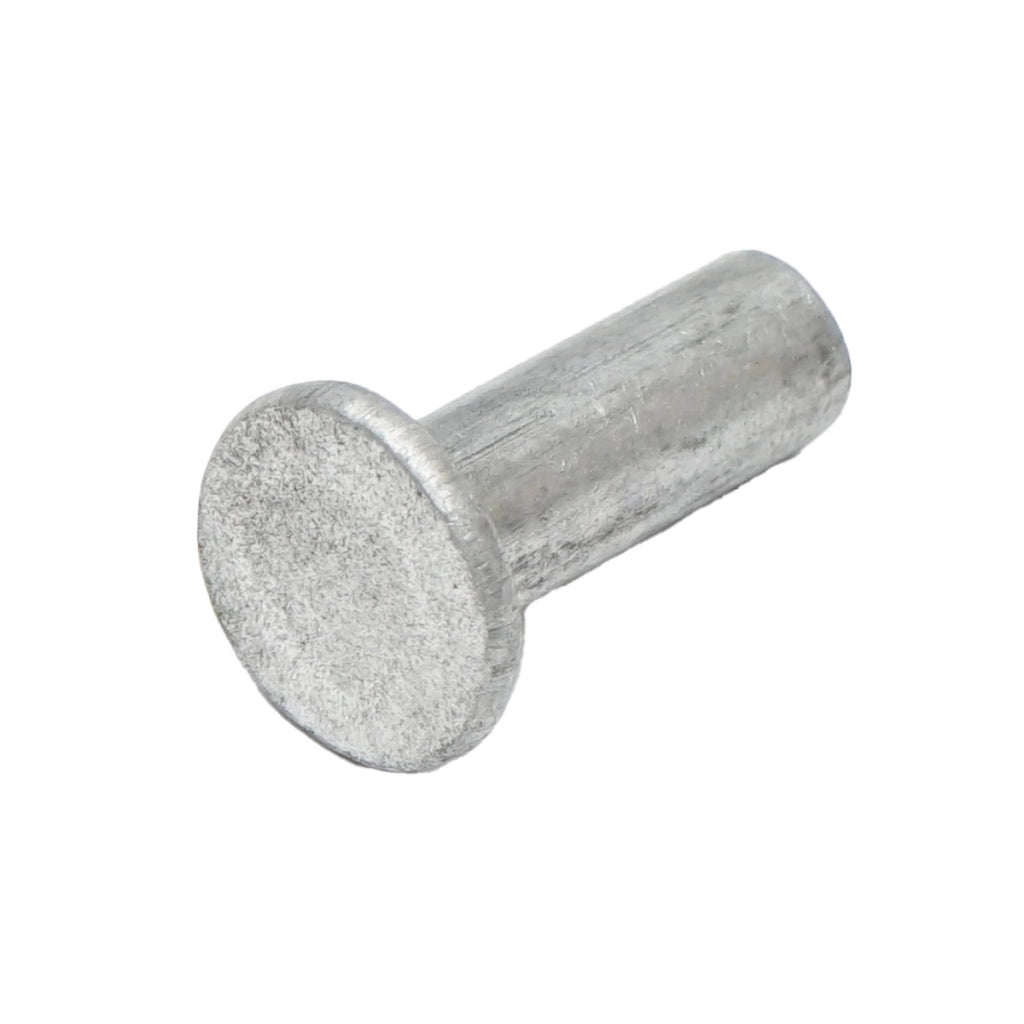 Rivetto in alluminio massiccio 4x8mm, diametro testa 15mm