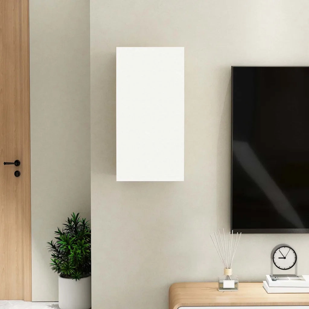 Mobile TV Bianco e Rovere Sonoma 30,5x30x60 cm in Truciolato