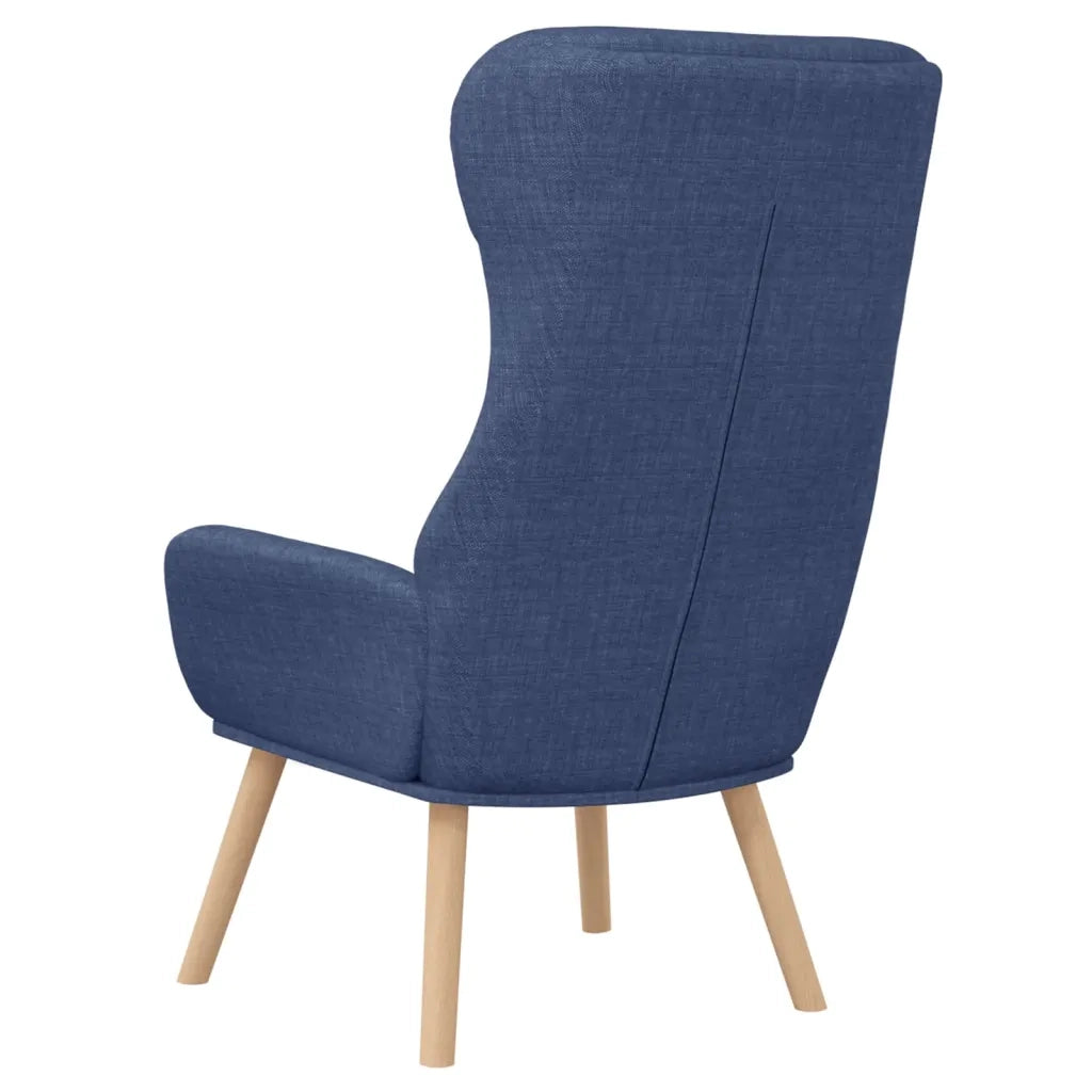 Poltrona | Sedia Relax Rilassante Blu in Tessuto