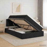 Letto con contenitore e materasso Nero 120 x 200 cm Velluto 3458615