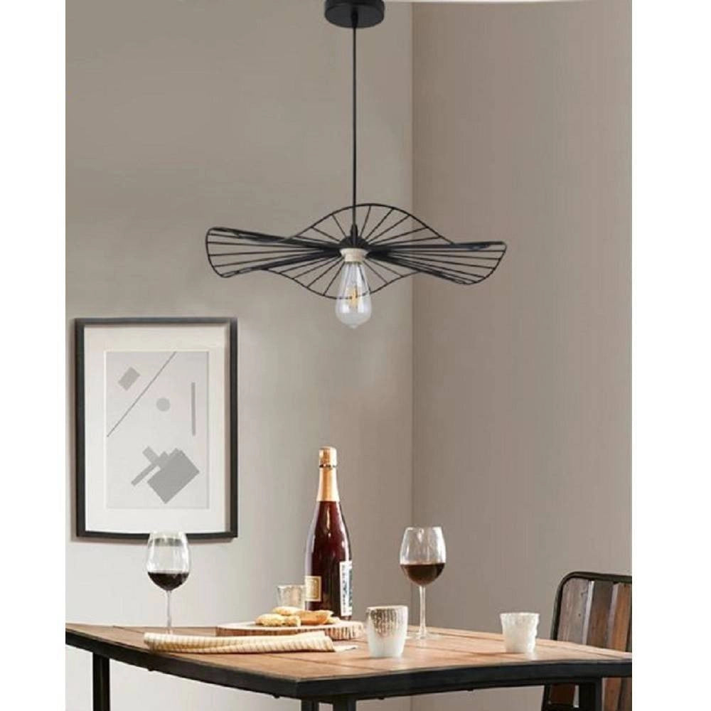 Trade Shop - Lampadario Da Soffitto Pendente A Sospensione Rotonda Plafoniera Lampada E27 B31 -