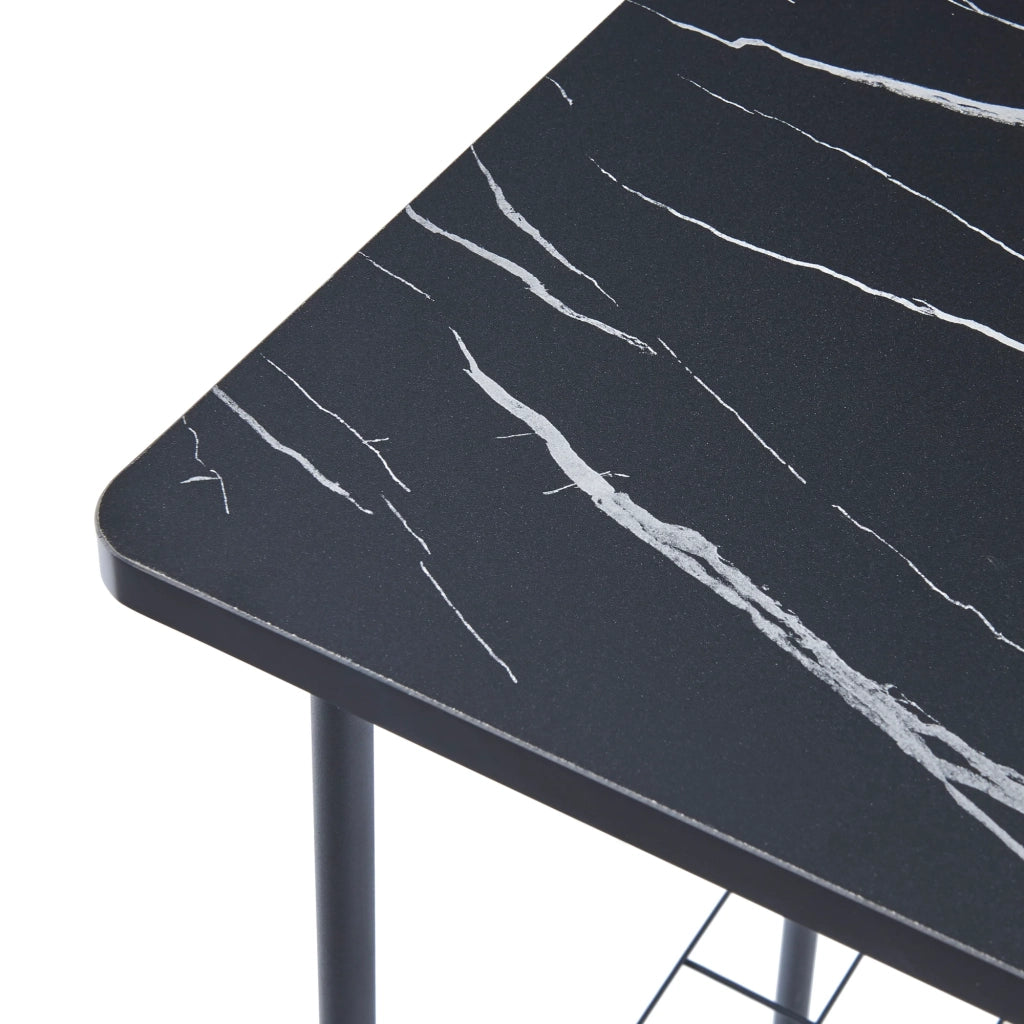 Mensola da cucina 150 x 60 x 42 cm effetto marmo nero 03_0006971