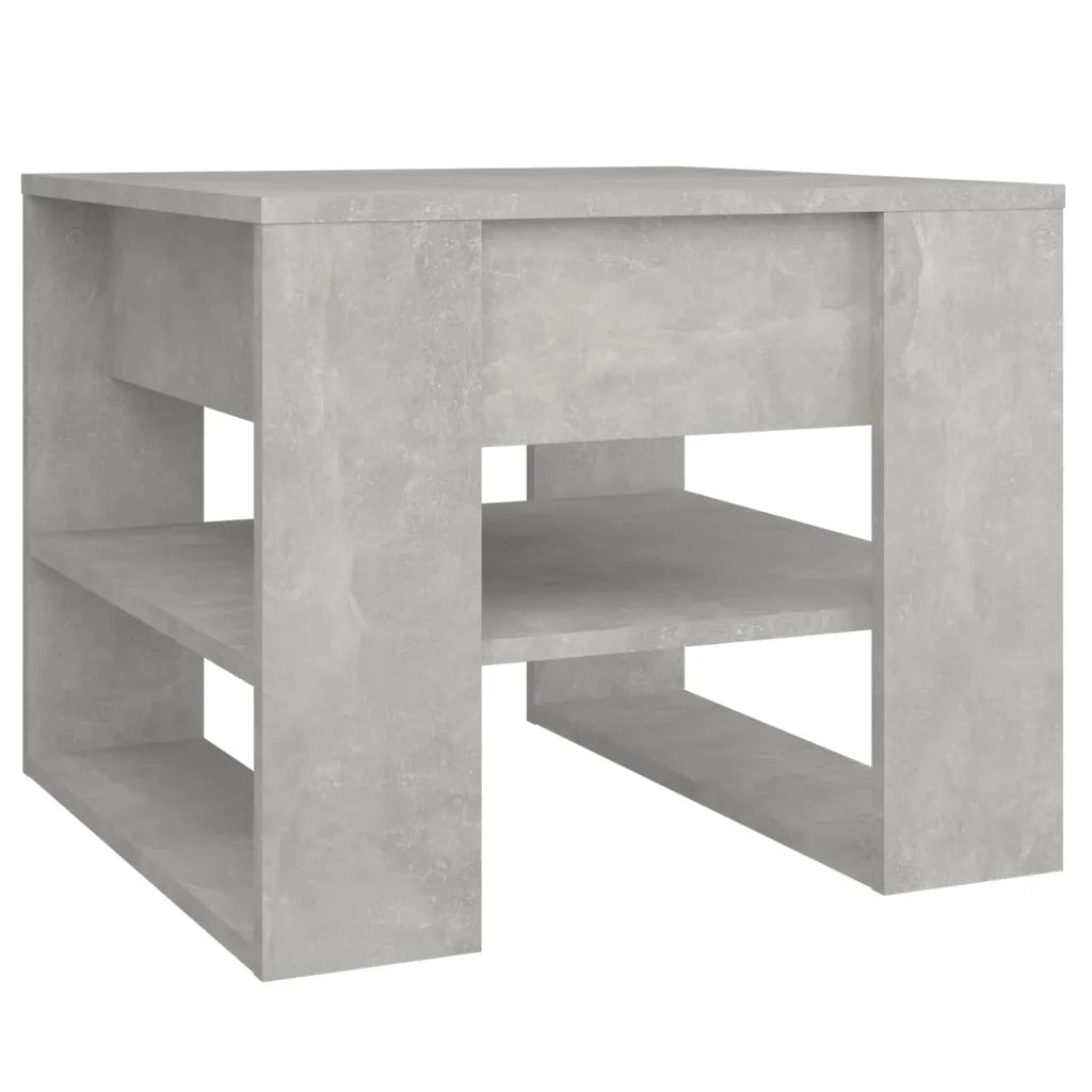 Tavolino salotto | Tavolino da caff¨¨ | Tavolino da Soggiorno Grigio Cemento 55,5x55x45 cm Legno Multistrato