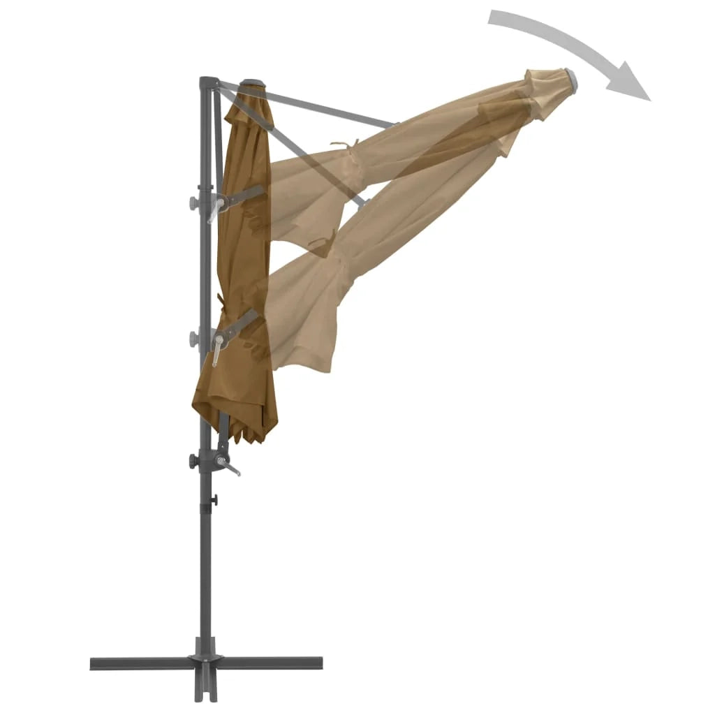 Ombrellone con base portatile 3 x 3 m tortora 02_0008054