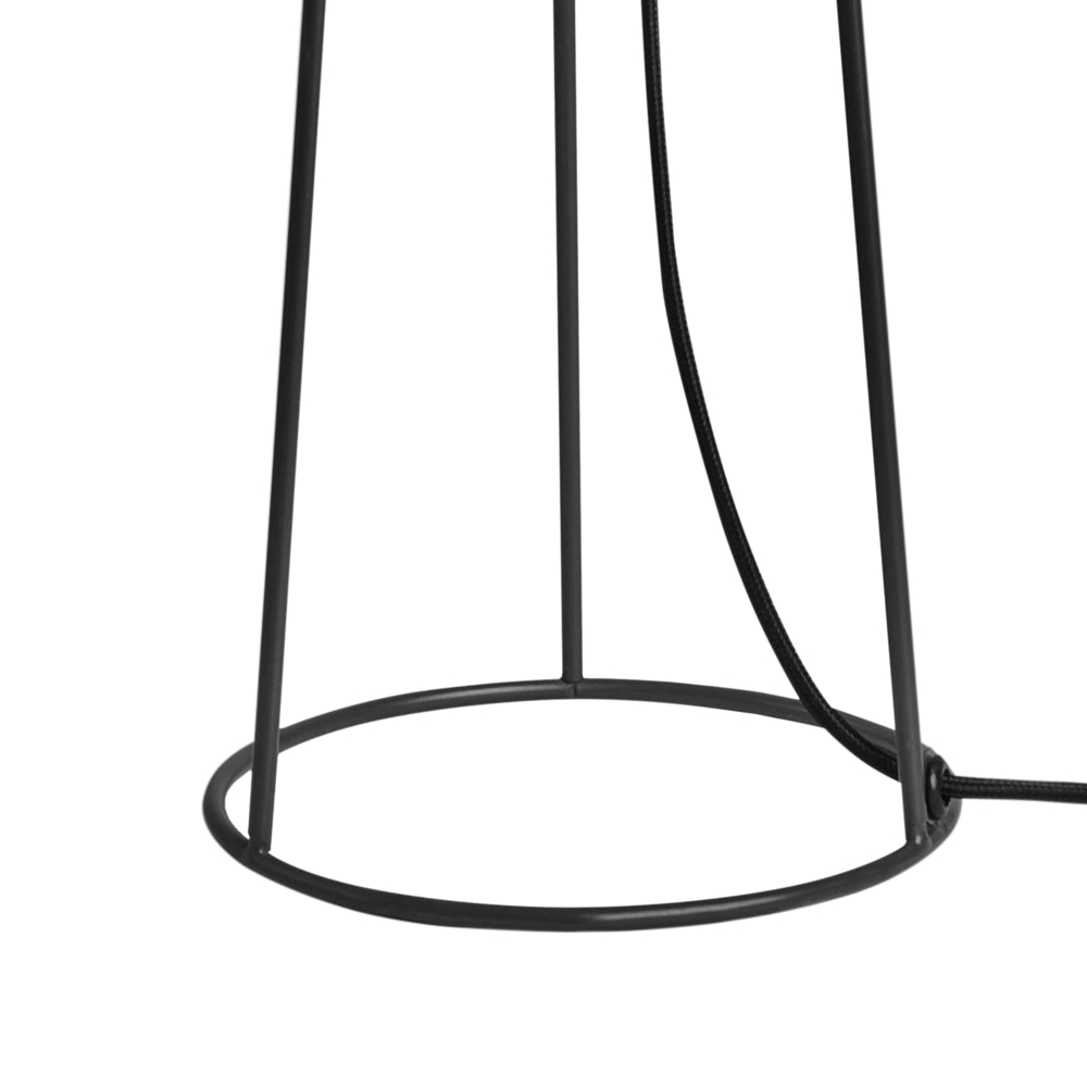 Lampada da tavolo Base e paralume in ferro nero Due lampadine Design minimalista Soggiorno