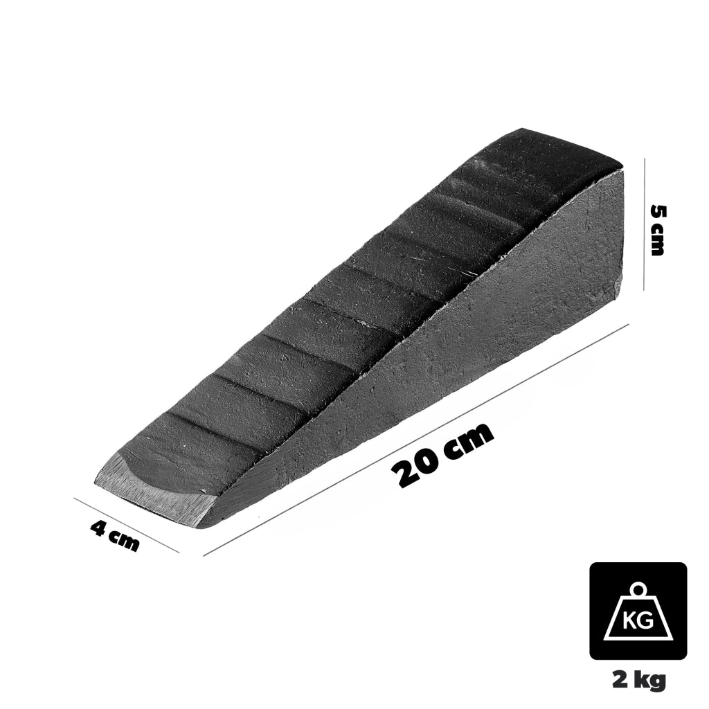 Cuneo forgiato KADAX per spaccare la legna, spaccare la legna da ardere, spaccalegna in acciaio resistente da 2 kg