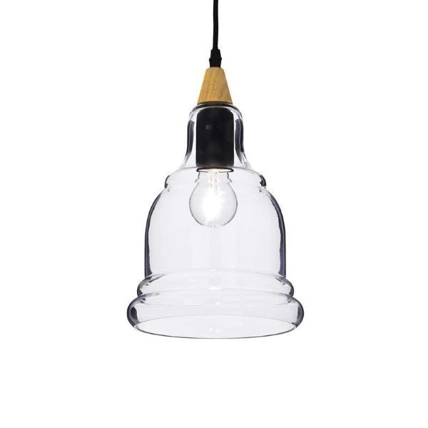 LAMPADARIO SOSPENSIONE IN VETRO 1XE27 GRETEL IDEALLUX