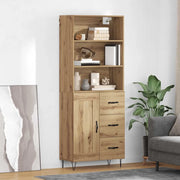 Credenza con Cassetto-Buffet-Armadio da cucina Rovere artigianale 69,5 x 34 x 180 cm 932887