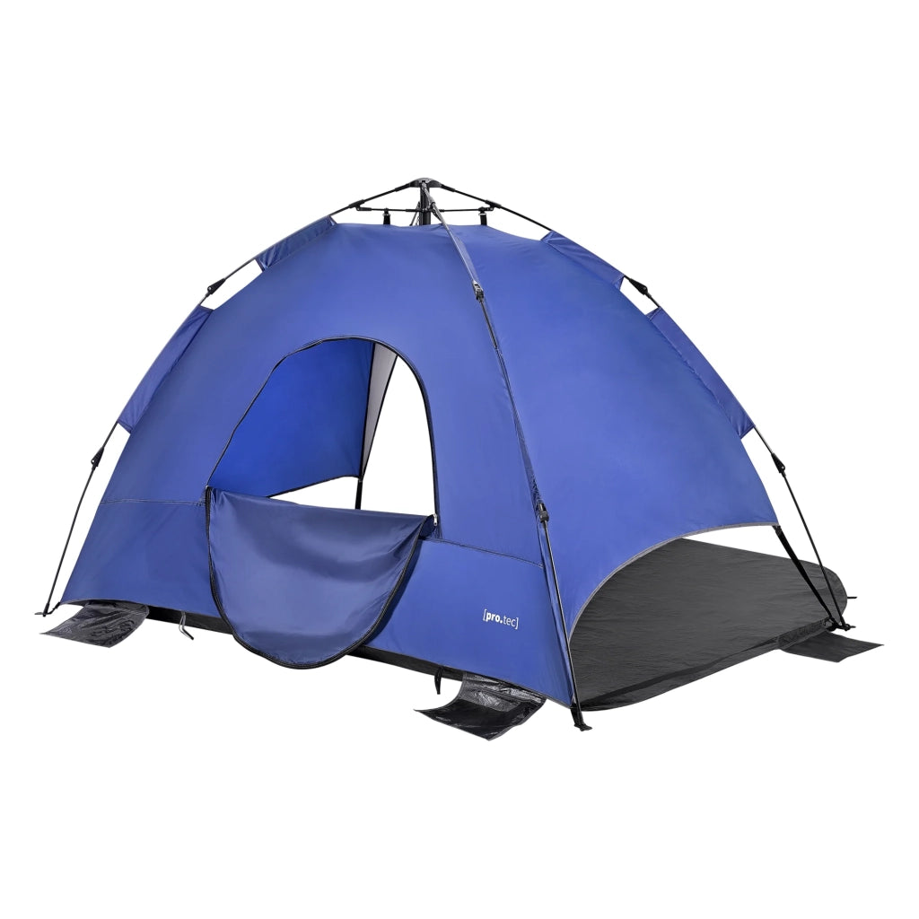 Tenda da spiaggia montaggio immediato 215 x 135 x 140 cm blu scuro grigio 03_0008736