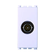 Connettore Presa TV Passante Maschio Colore Bianco Compatibile Con Vimar Arke