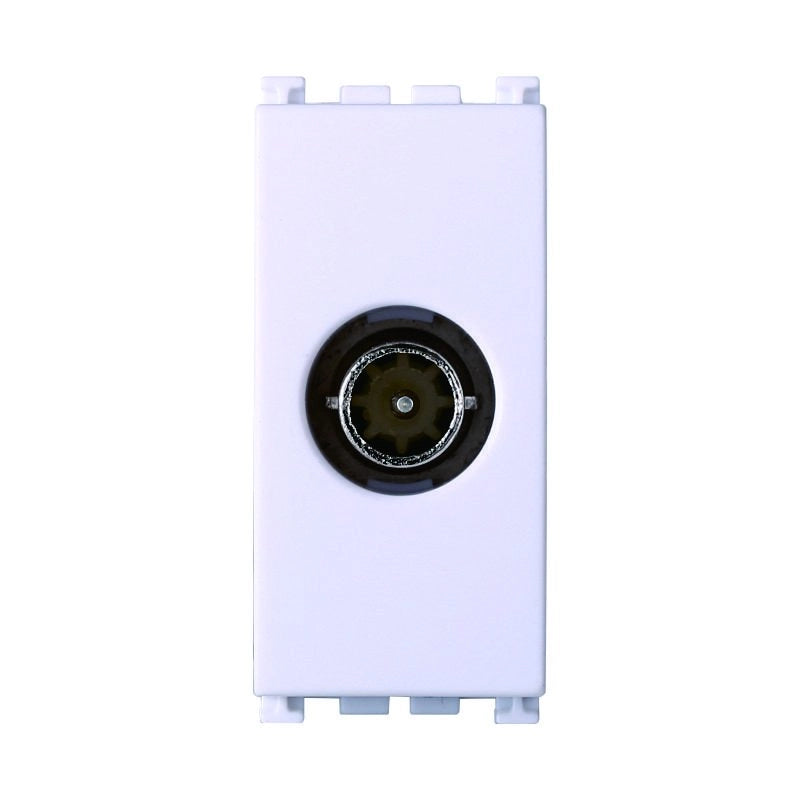 Connettore Presa TV Passante Maschio Colore Bianco Compatibile Con Vimar Arke