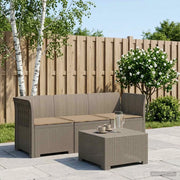 Divano da esterno-Divano da Giardino 3 posti con cuscini in look rattan PP 822974
