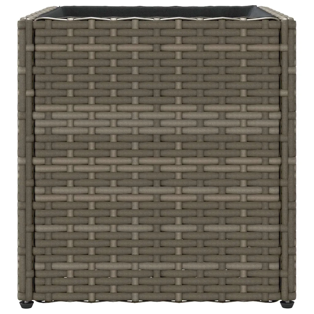 vidaXL Fioriere da Giardino 2 pz Grigie 36x30x32 cm in Polyrattan