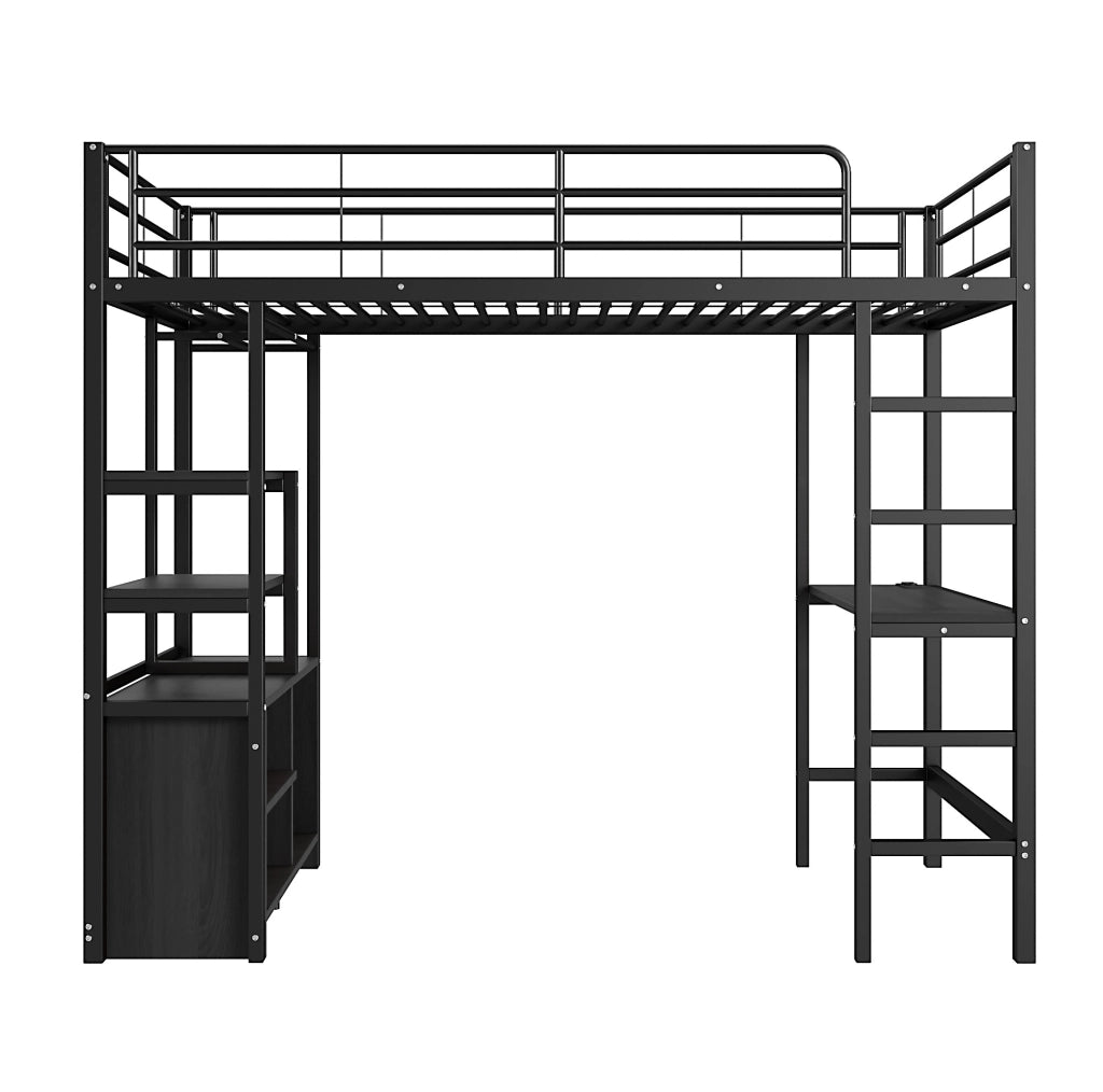Letto a soppalco 90x200 cm con scrivania; presa e USB