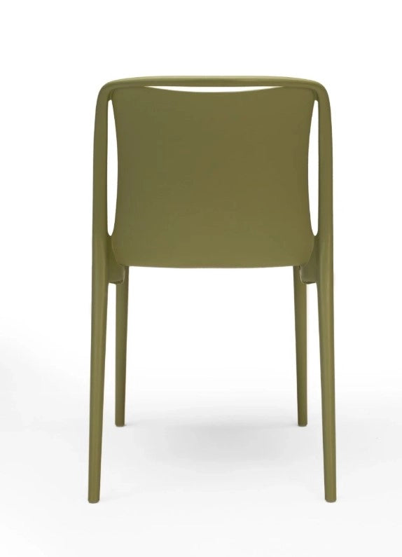 Velair Set 6 Sedie Polipropilene 51 x 52 x 81 cm Impilabili Verde Oliva