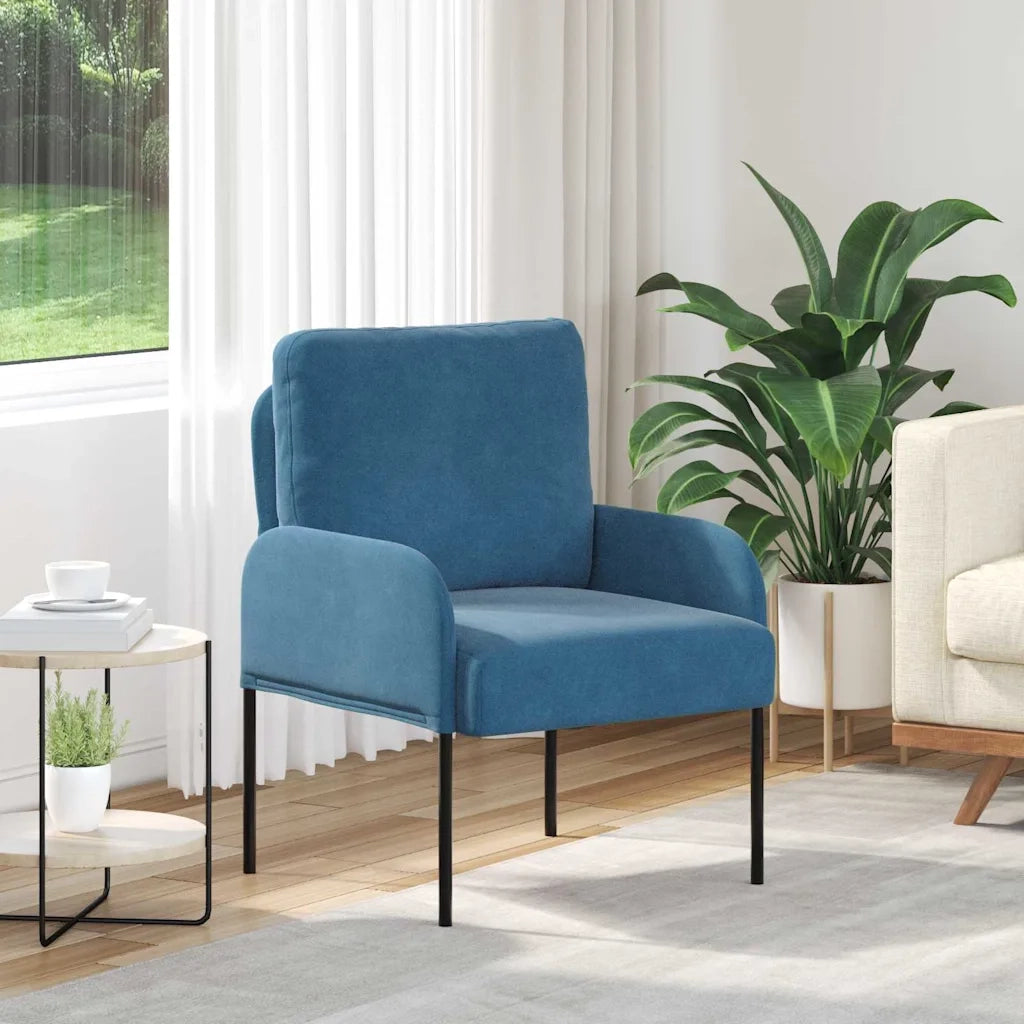 Divani con cuscino 55cm Blu Legno compensato