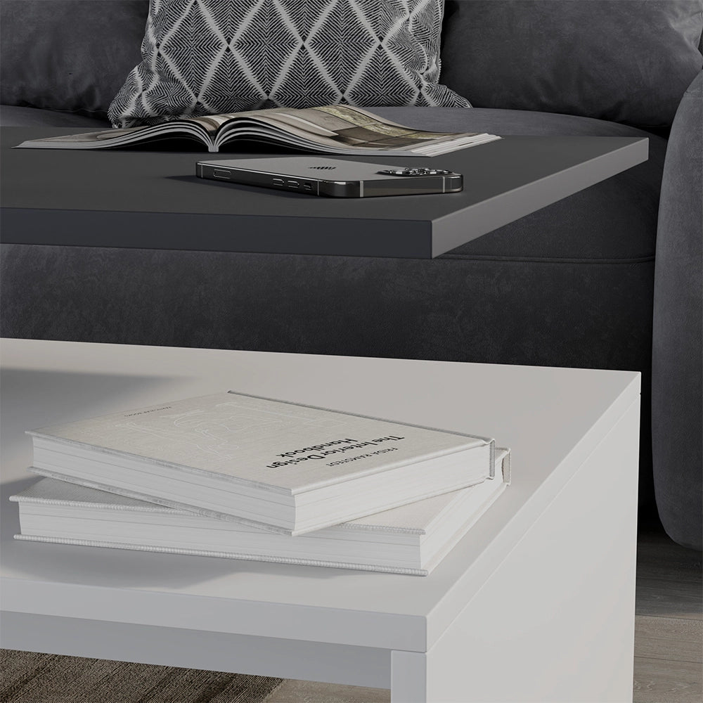Vicco Tavolino da salotto Antracite/bianco 90 x 52.6 cm