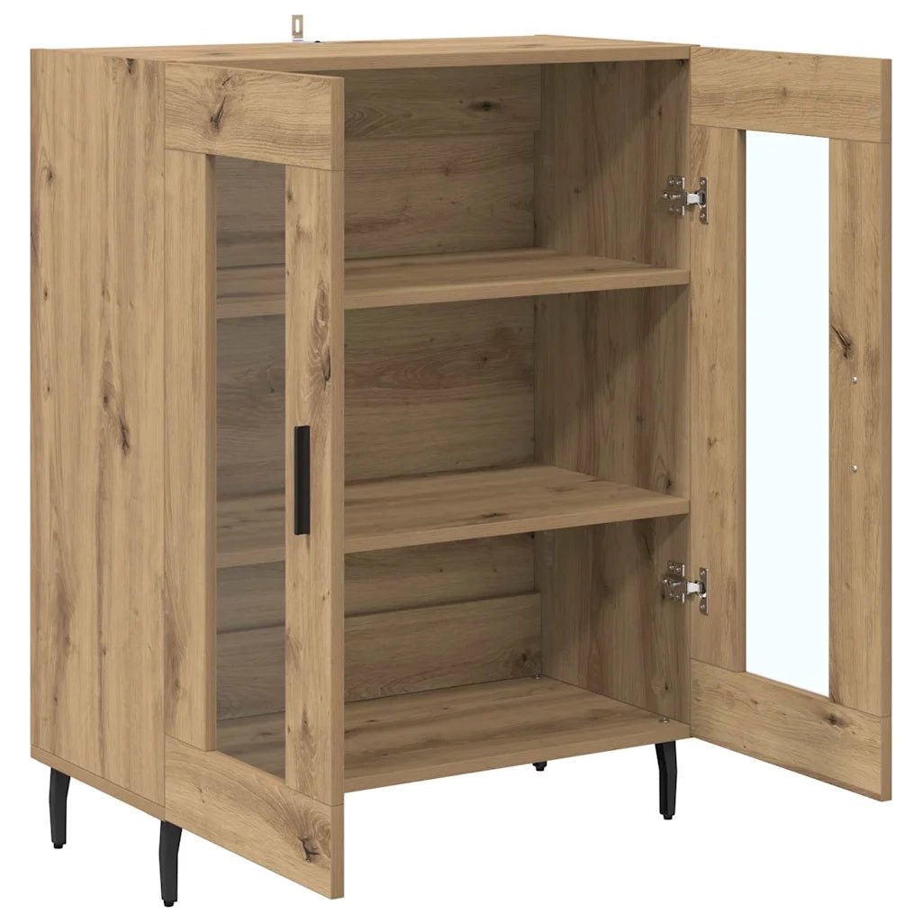 Credenza-Buffet-Armadio da cucina Rovere artigianale 69,5 x 34 x 90 cm Legno multistrato 576202