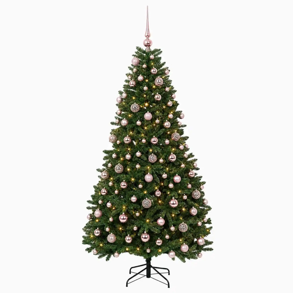 Albero di Natale artificiale verde medio con palline 180 cm 3466731