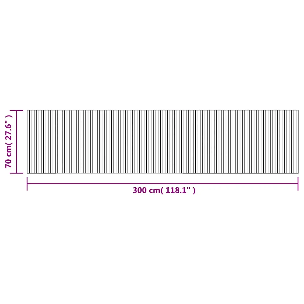 Tappeto Rettangolare Marrone 70x300 cm in BambÃ¹