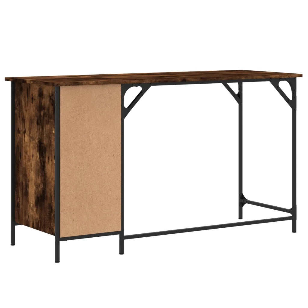 Scrivania | Tavolo da Ufficio Computer Rovere Fumo 131x48x75 cm Legno Multistrato