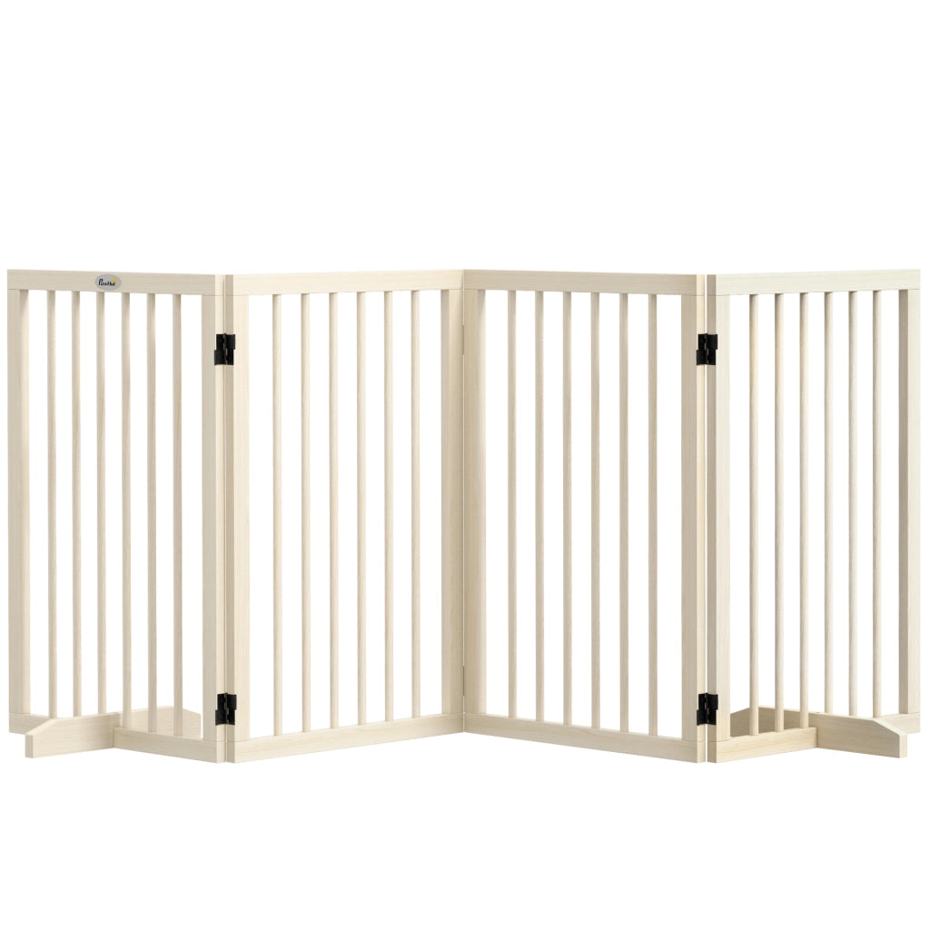 Cancello di sicurezza modulare pieghevole per animali domestici ¨C Xylo ¨C legno massello 206x35,5x76 cm