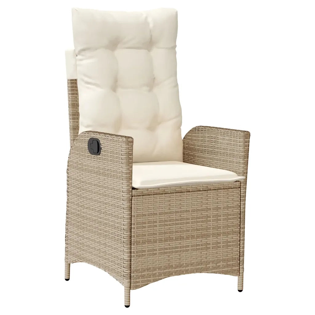 Set da Bistrò 3 pz con Cuscini Beige in Polyrattan 365276