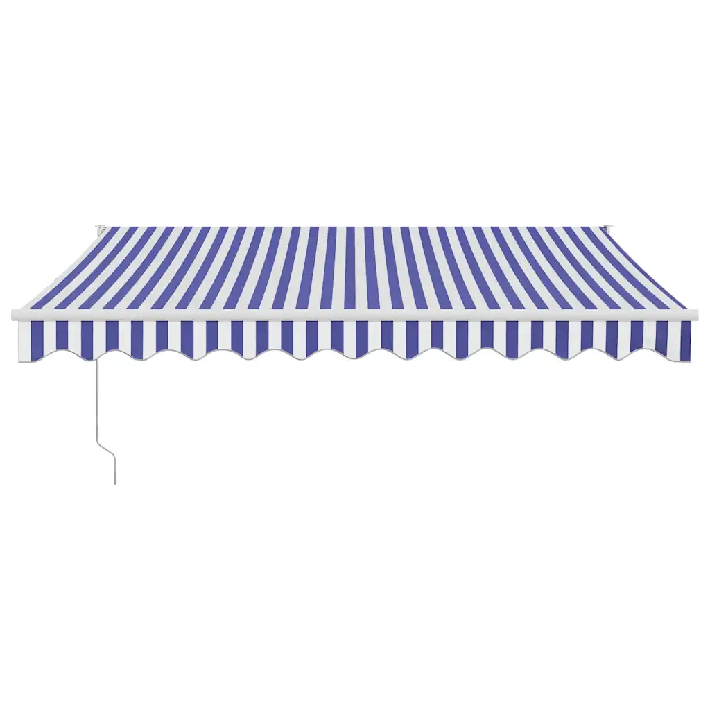 Tenda retrattile Blu e Bianco con Struttura Bianca 3 x 2,5 m 3154471
