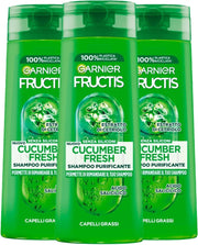 GARNIER FRUCTIS 3 PZ SHAMPOO 250 ML L'UNO COCUMBER FRESH PERMETTE DI RIMANDARE IL TUO SHAMPOO X CAPELLI GRASSI