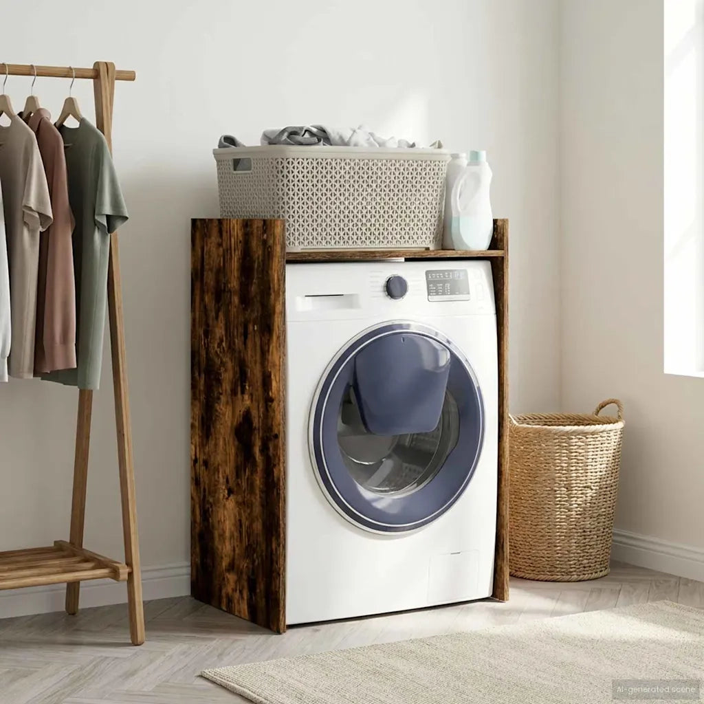 Mobiletto per lavatrice Rovere fumé 67,5 x 48 x 97 cm