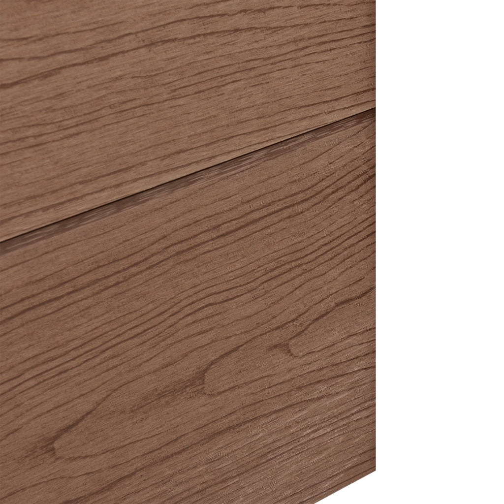 Recinzione in WPC Segovia per Giardino Elemento Terminale Inclinato Alto 180 cm Lungo 96 cm Marrone NEU.HOLZ