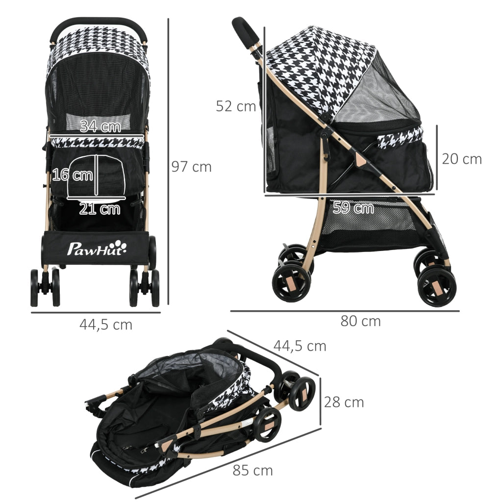 Cestino per Animali Domestici con 2 Ante Finestra a Rete Cassa di Stoccaggio Corda di Sicurezza ¨C zephmum ¨C 80x44.5x97 cm Nero