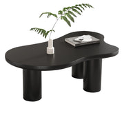 TAVOLINO da caffè a forma di nuvola 107x66 cm MDF nero