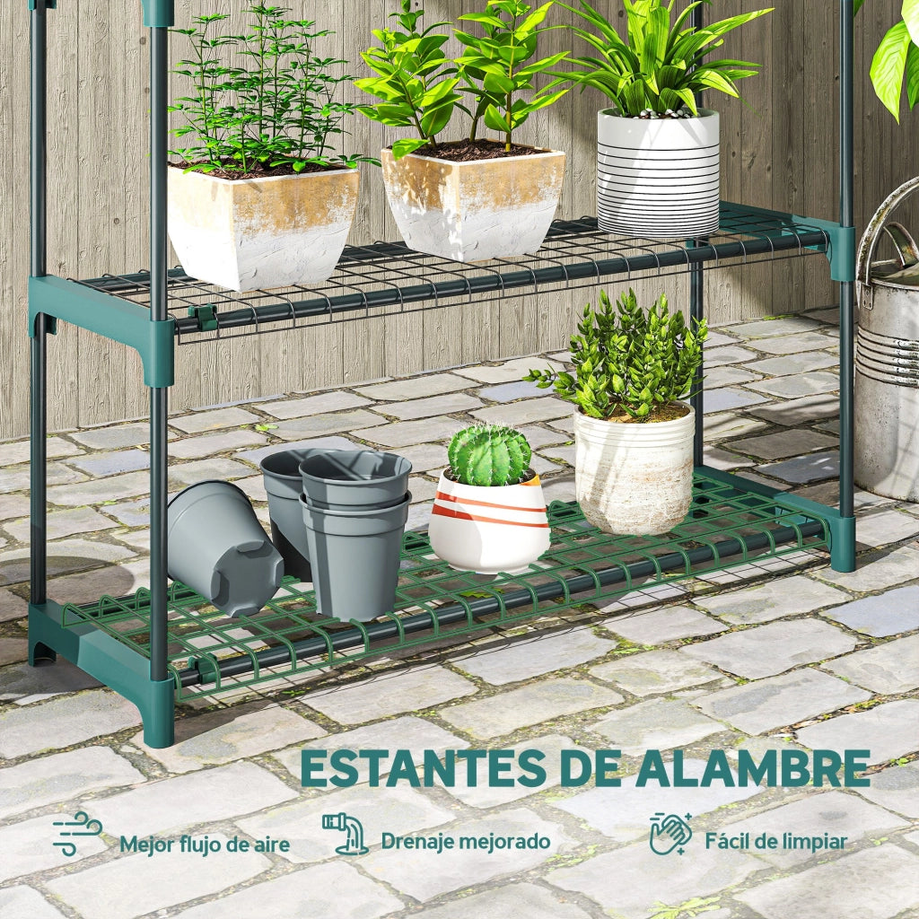 Set 2 Supporti Piante 4 Livelli ¨C Minimal ¨C Verde Metallo